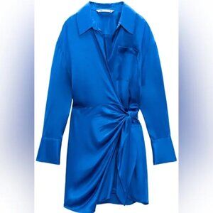 Satin Effect Wrap Dress